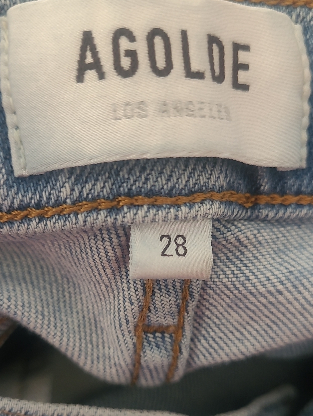 Agolde Light Blue Nico High Rise Slim Straight Jeans Size 28 - Picture 11 of 12
